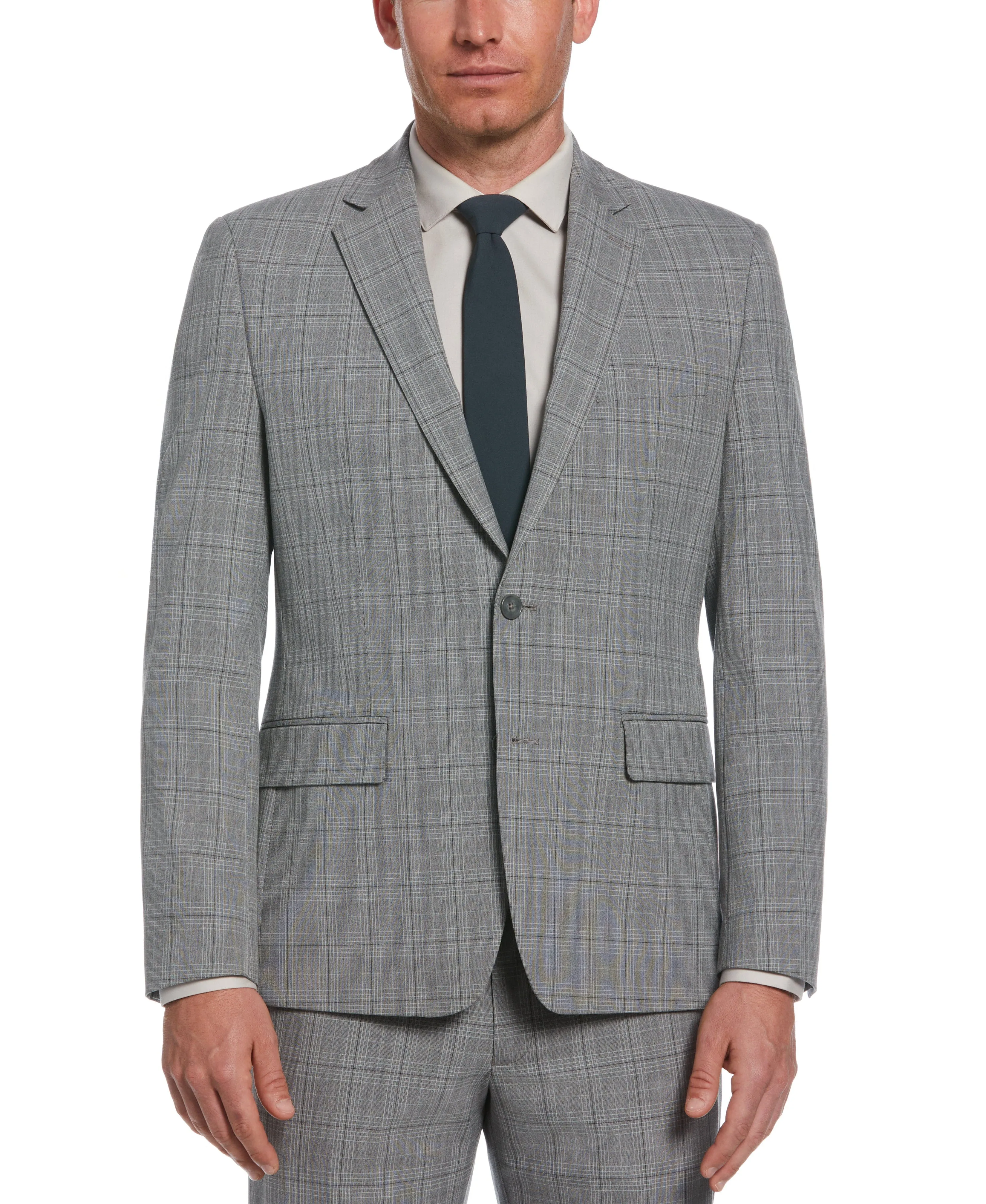 Classic Fit Stretch Plaid Suit Jacket