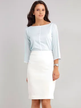 Classic Pencil Skirt - White