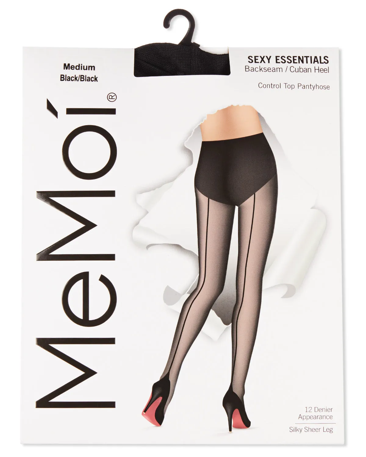 Control Top Pantyhose with Backseam & Cuban Heels