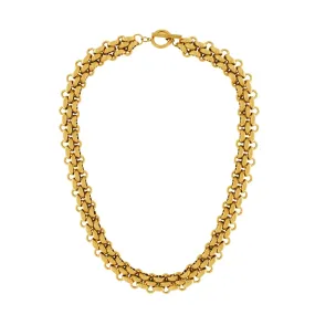 Courage Waterproof Crochet T-Bar Necklace 18K Gold Plating