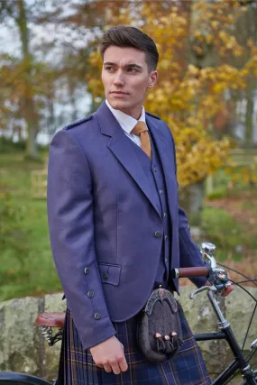 Crail Tweed Jacket and 5 Button Waistcoat by House of Edgar - Twilight