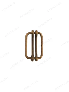 Curve Slider Double Glide Antique Brass Adjustable Buckle