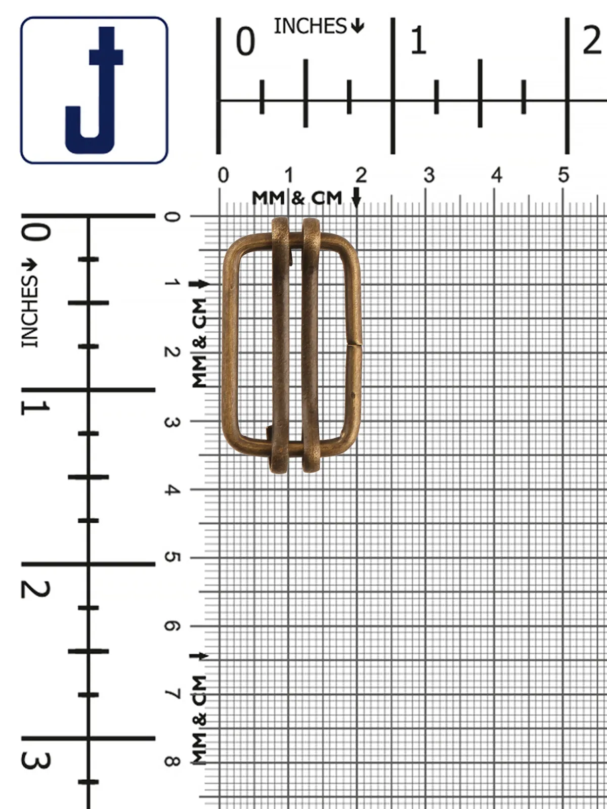 Curve Slider Double Glide Antique Brass Adjustable Buckle