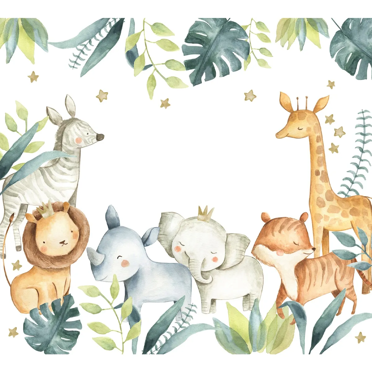 Cute Animal Design Wallpaper for Nursery Rooms, Customised