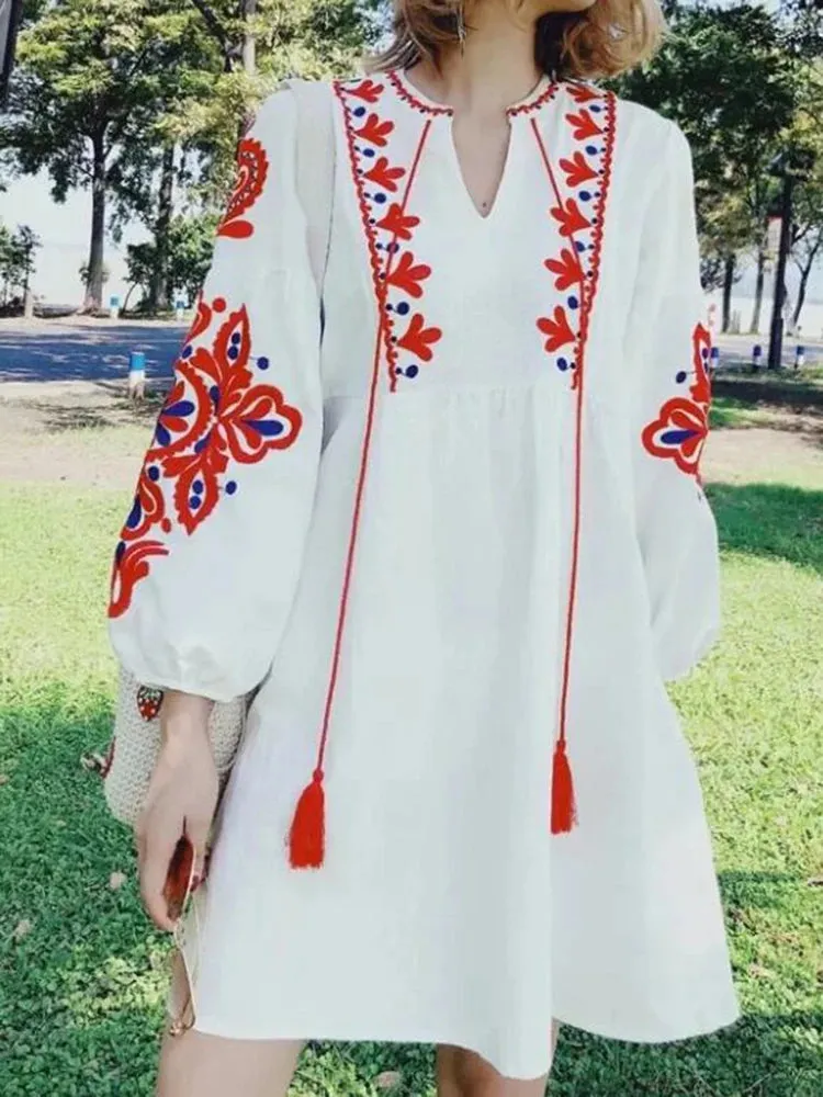 DressBetty - 2024 Retro Bohemian Holiday Dress for Women Boho Dress