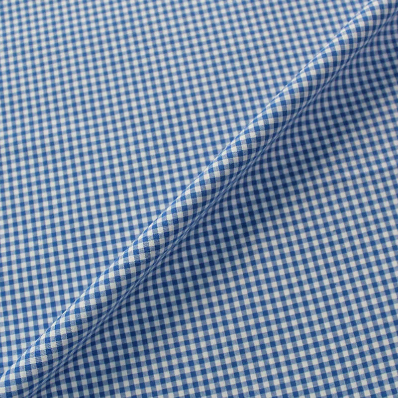 Dressmaking Cotton - Mini Gingham - Royal Blue and White