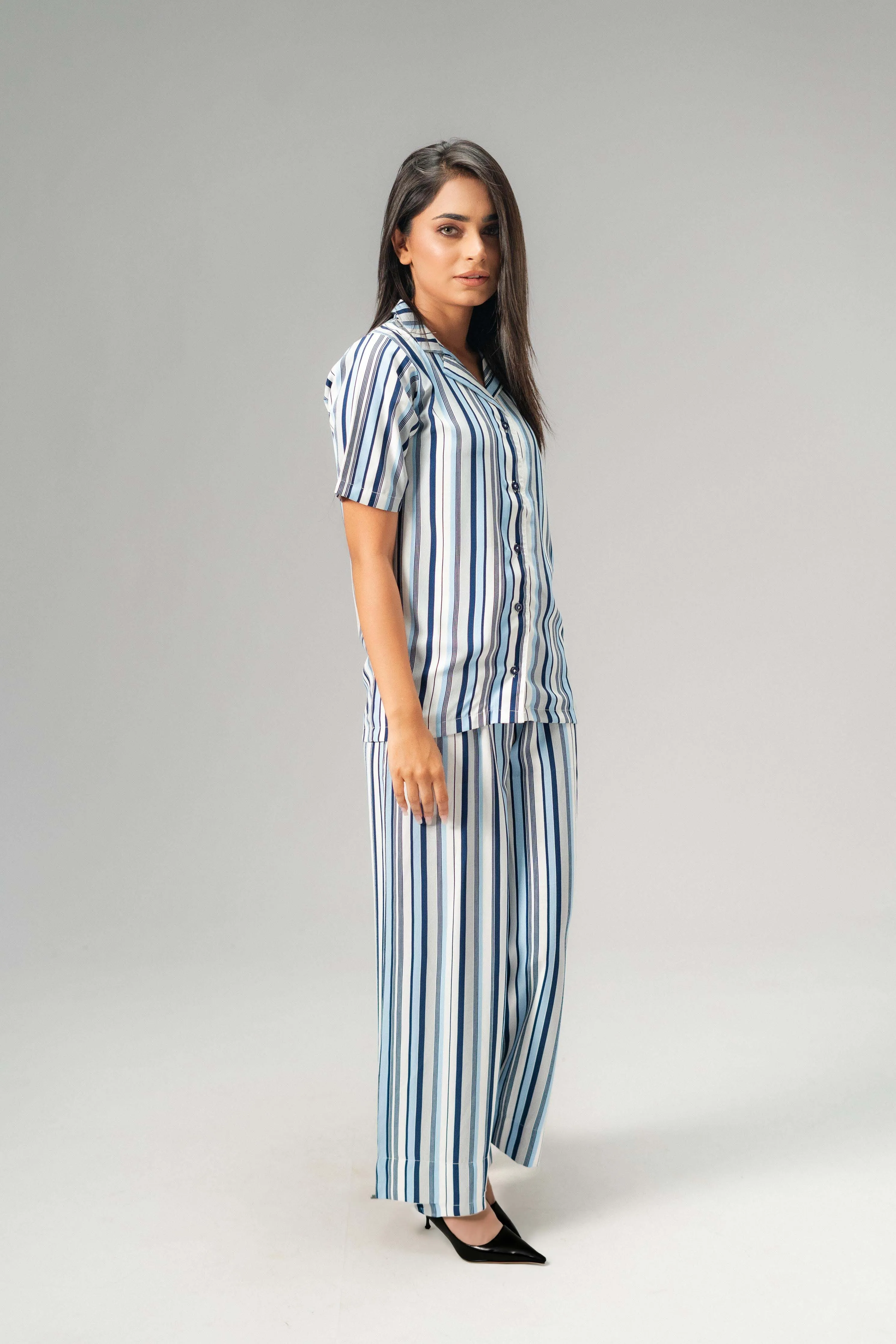 East West Women's Stripes Design Co-Ord Set