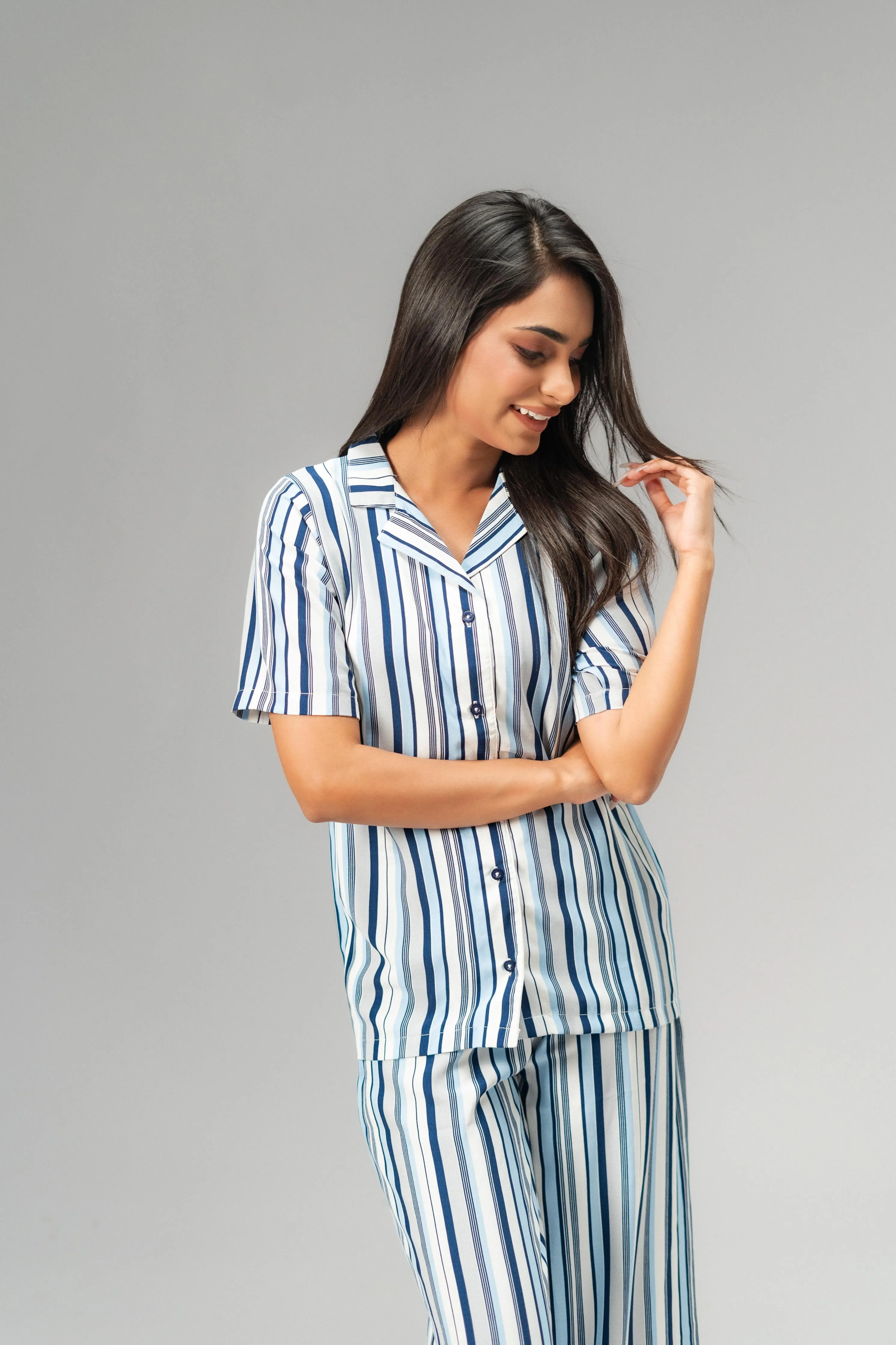 East West Women's Stripes Design Co-Ord Set