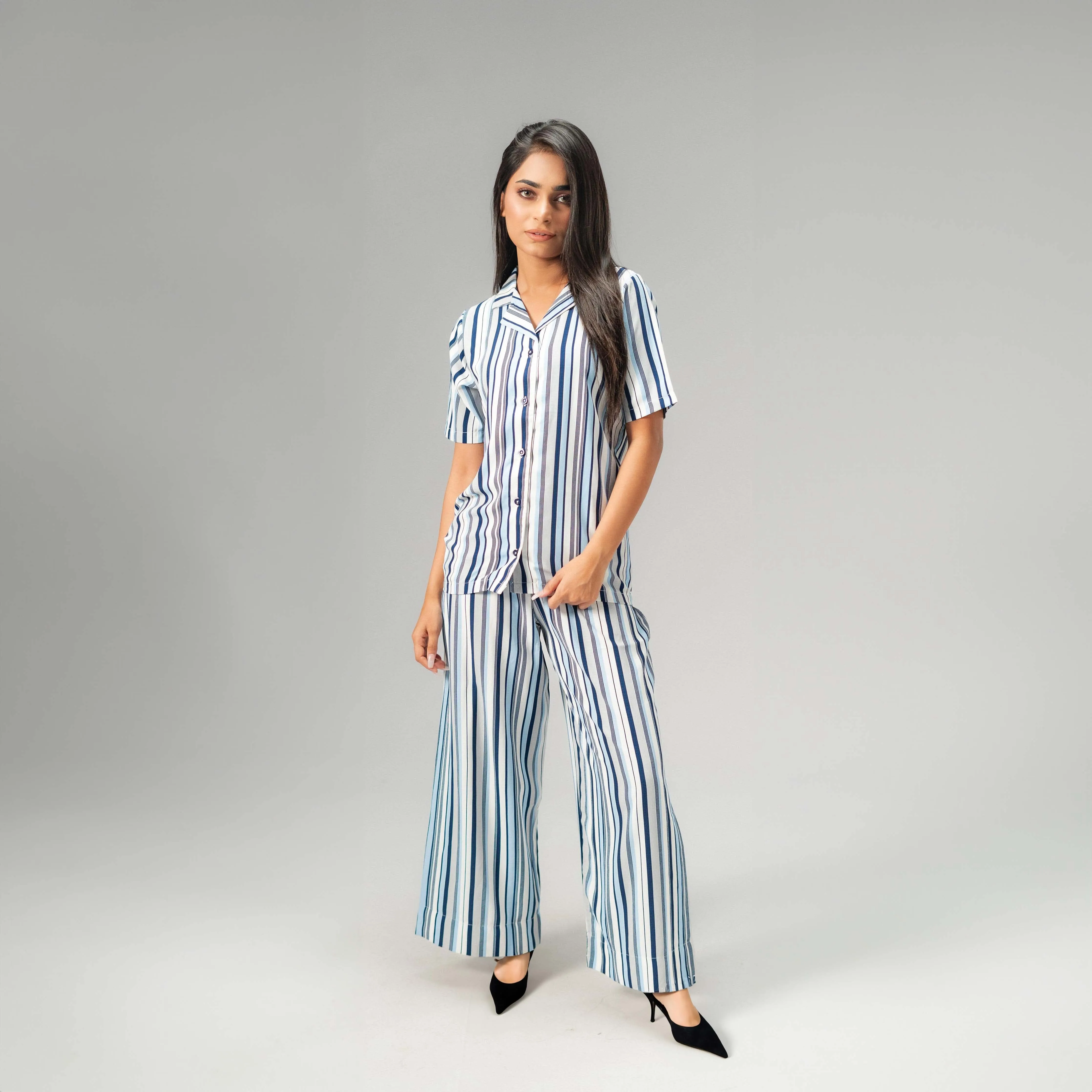 East West Women's Stripes Design Co-Ord Set