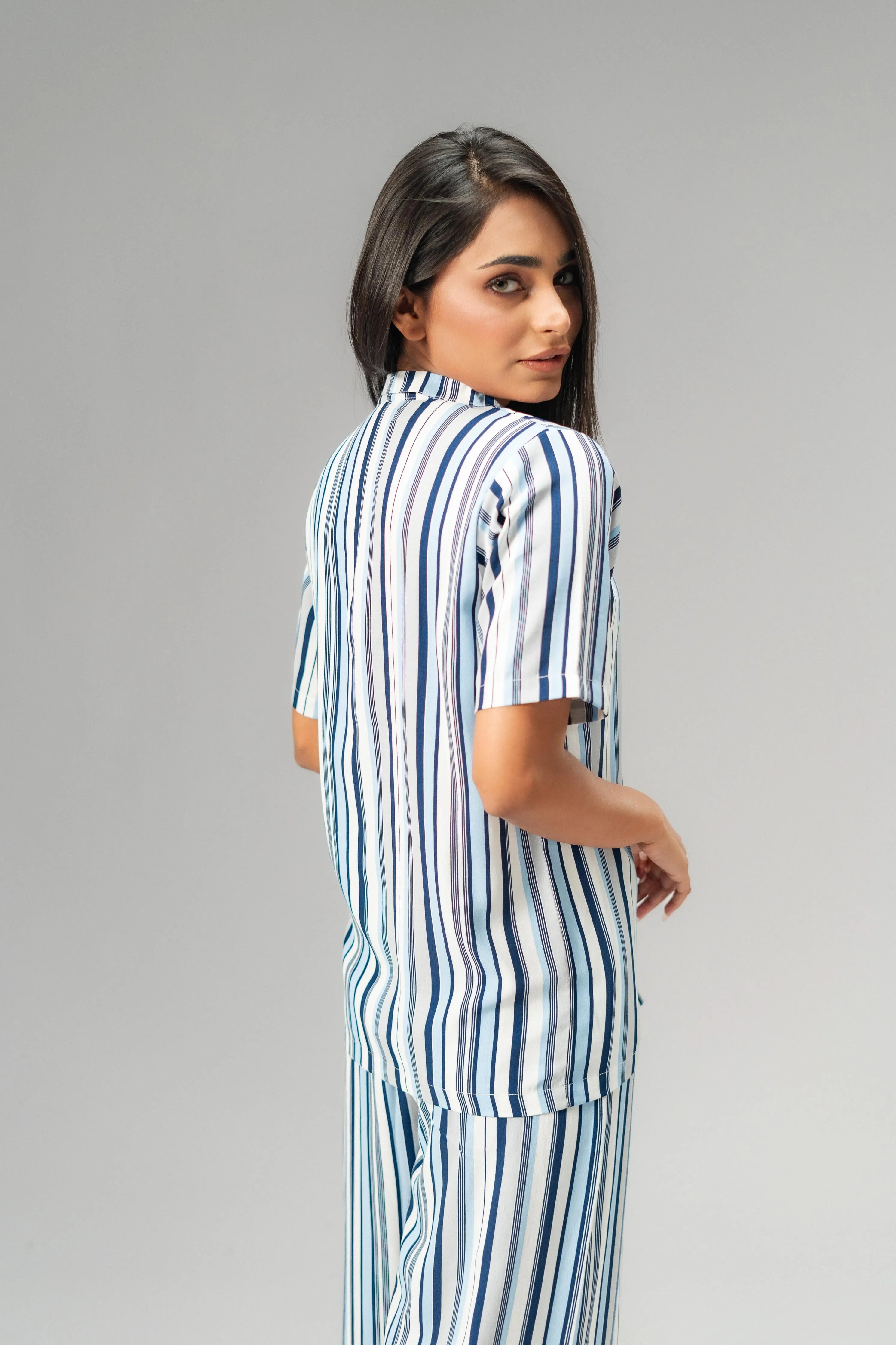 East West Women's Stripes Design Co-Ord Set