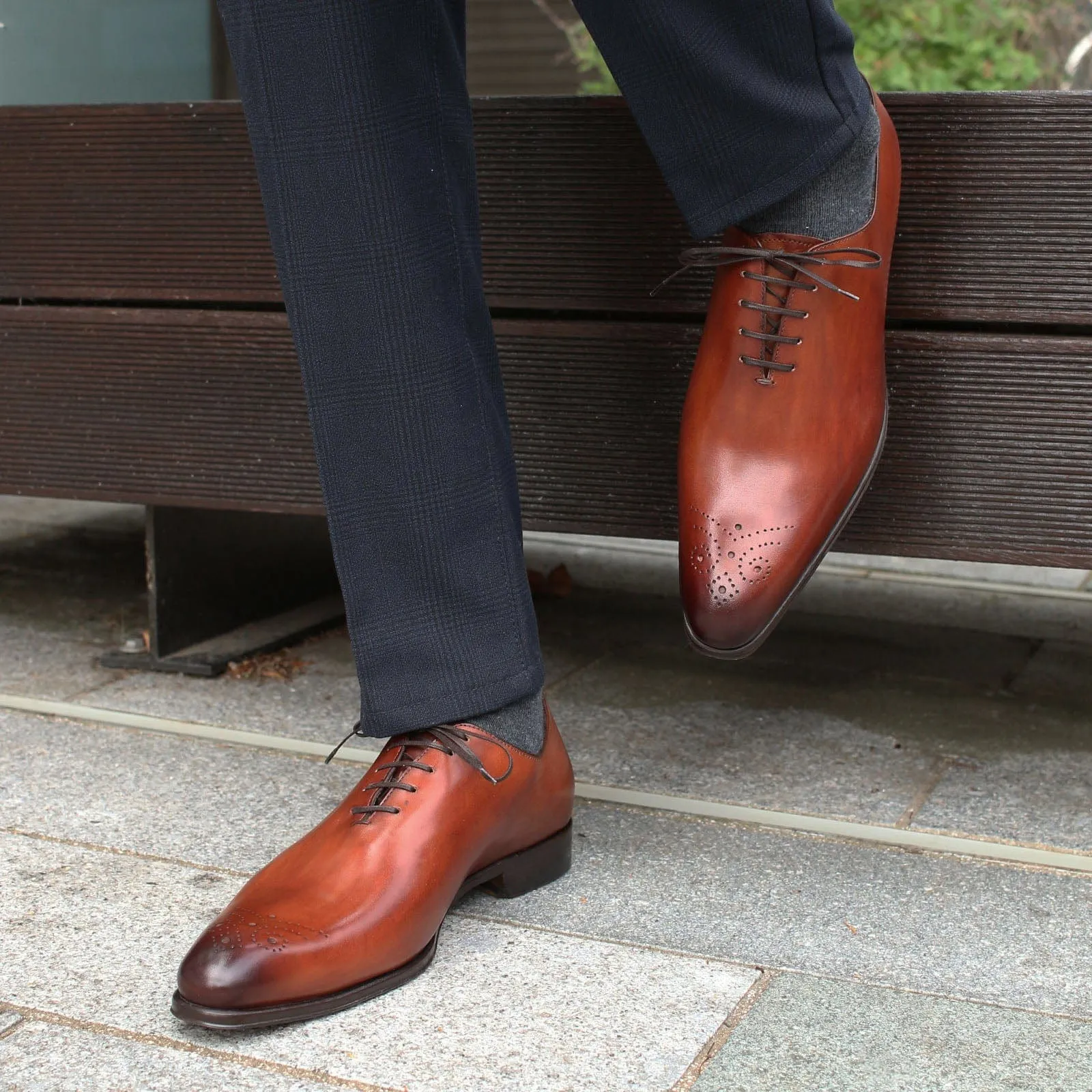 Ellington Wholecut Brogue Chestnut