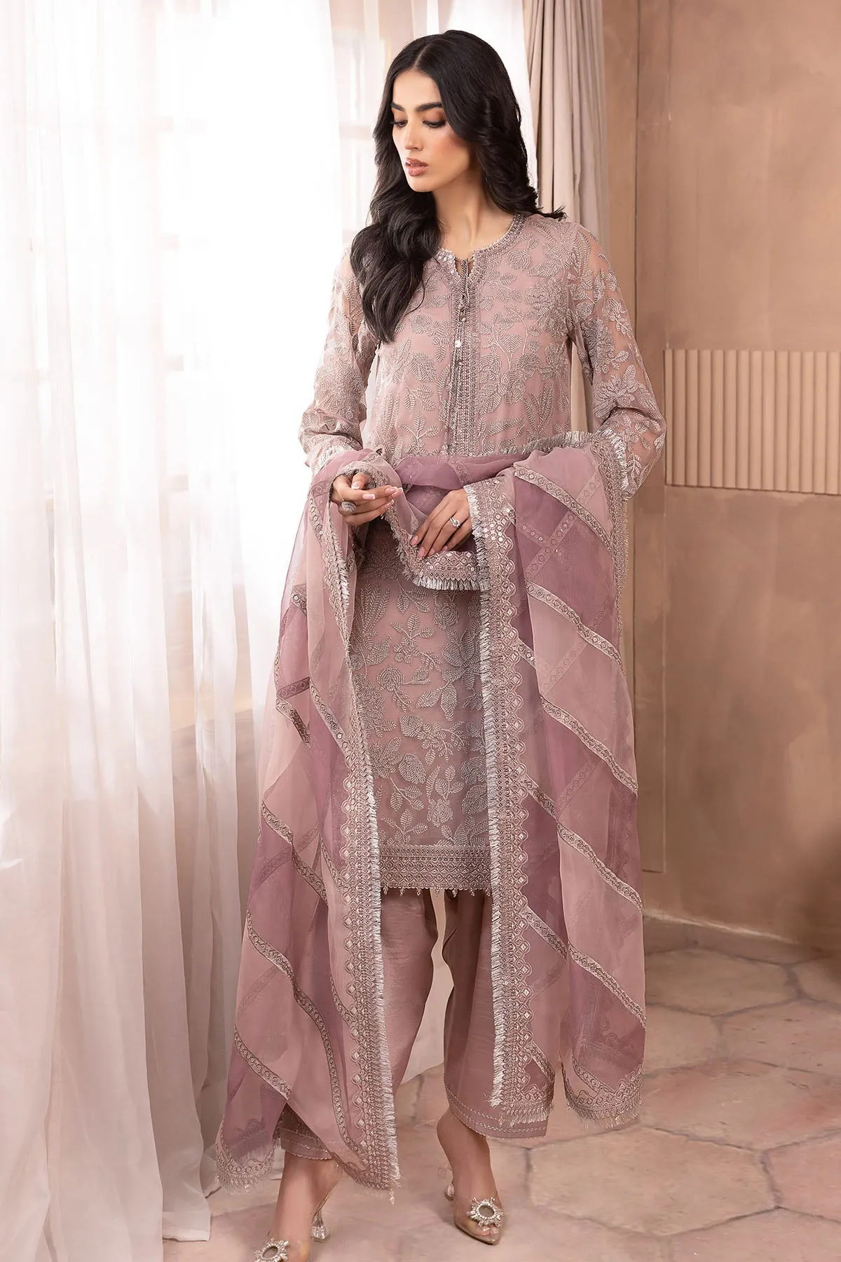 EMBROIDERED CHIFFON UC-3031