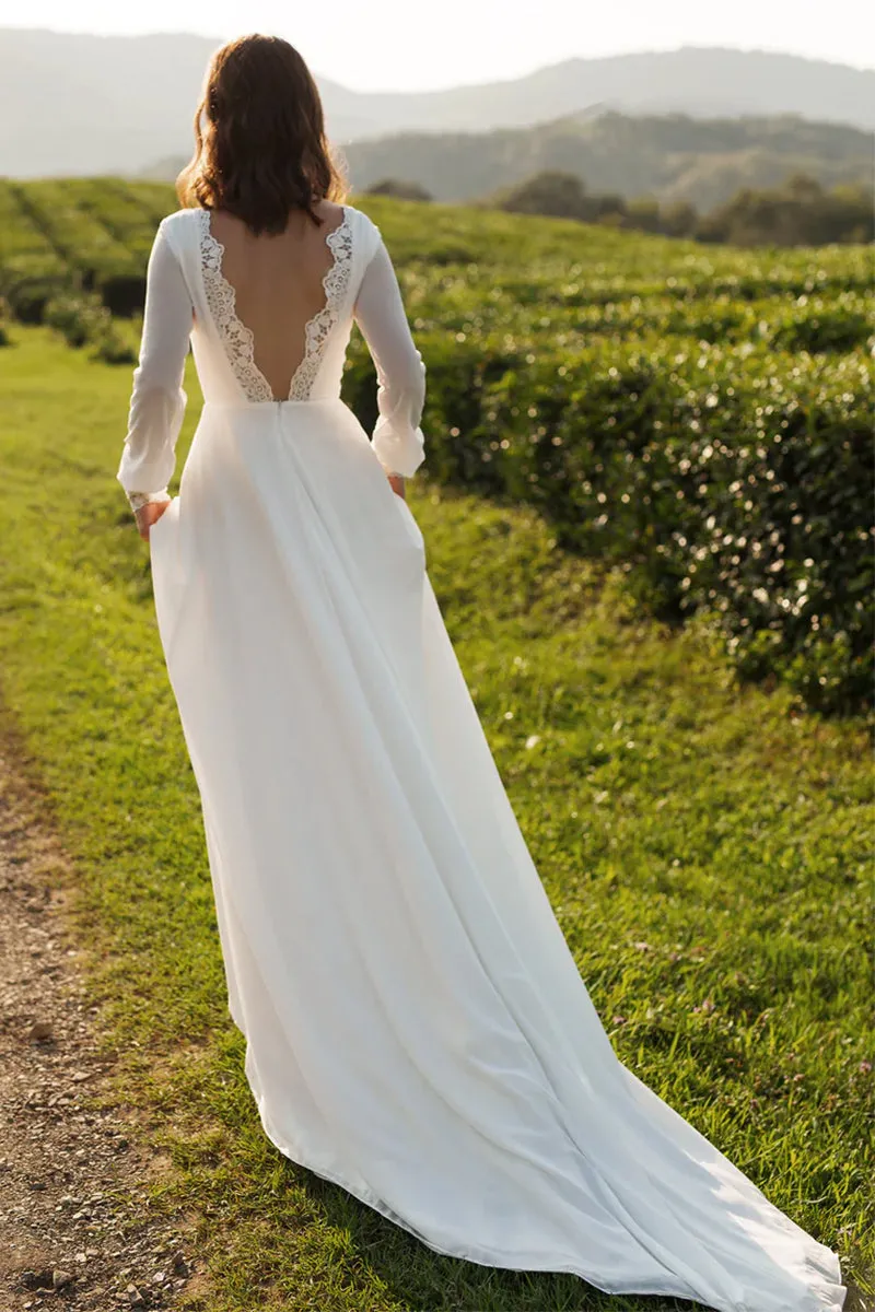 Endless Love Long Sleeve A-line Wedding Dress