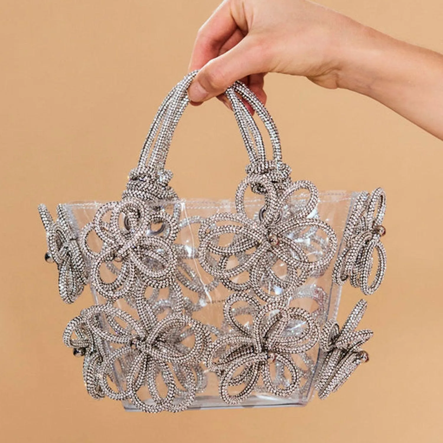 Flower Rhinestone Bag