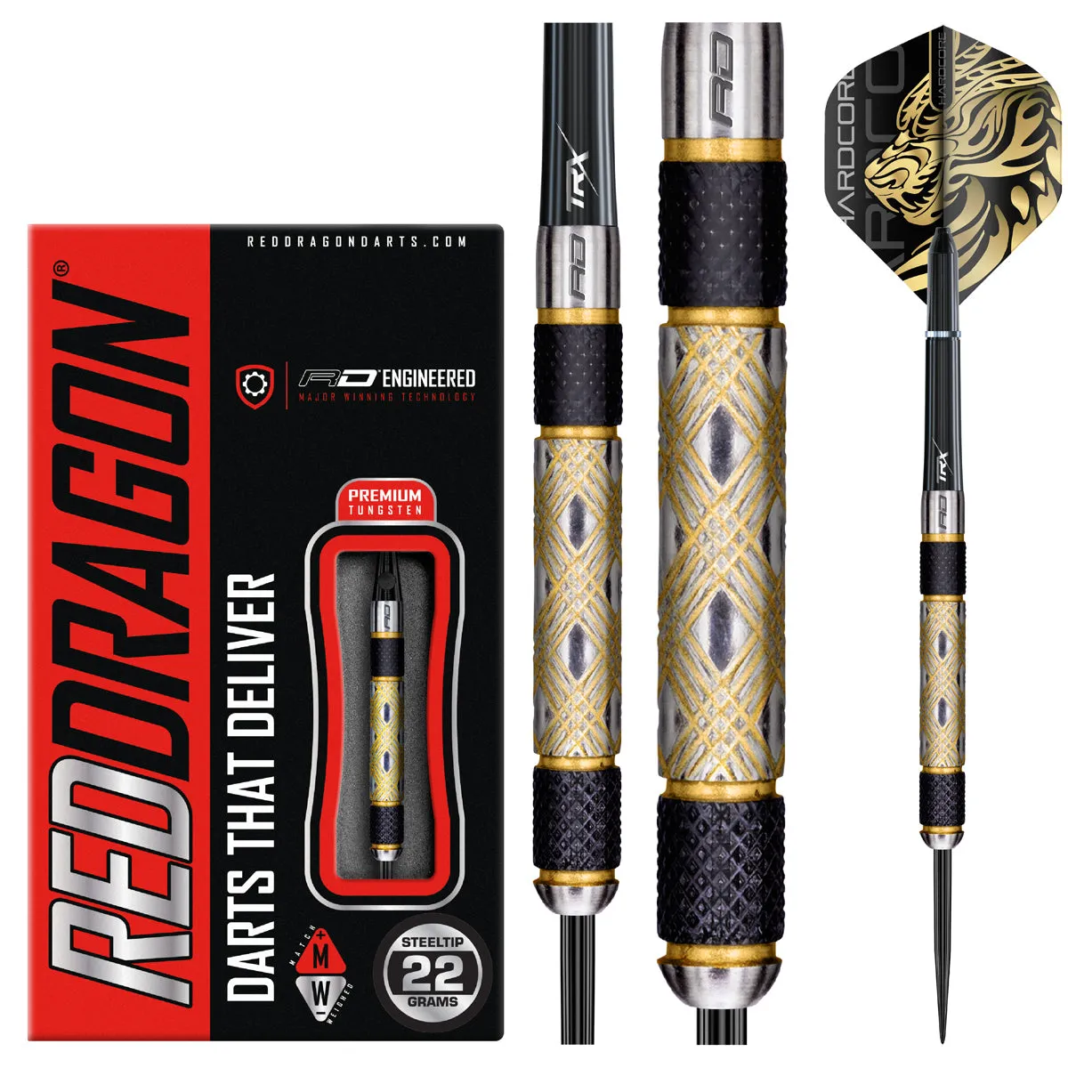 Golden Eye 85% Tungsten Steel Tip Darts by Red Dragon