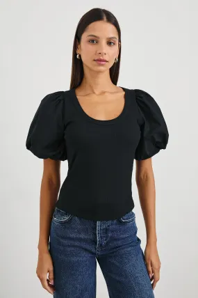 HALLIE TOP - BLACK