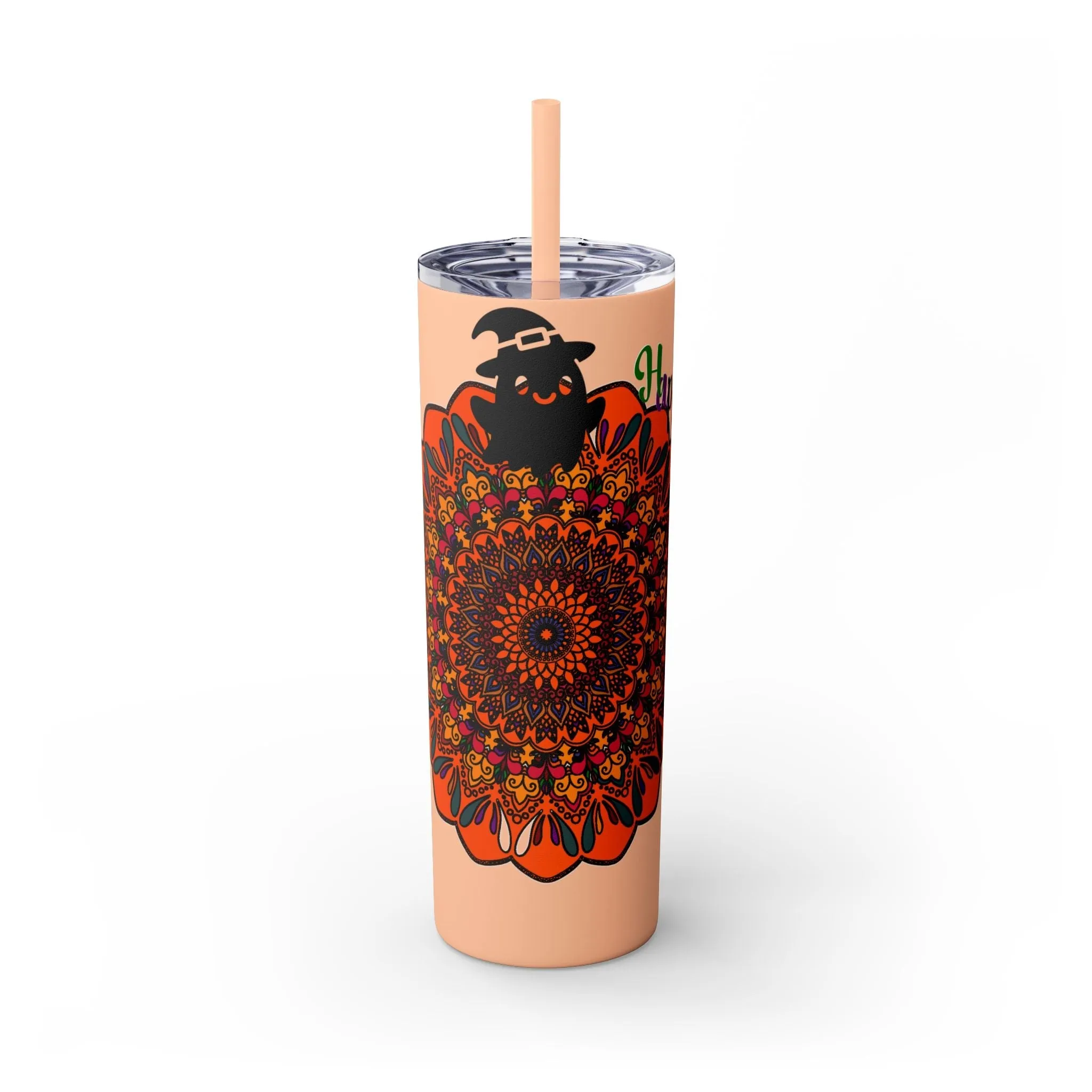 Hand-Drawn Halloween Mandala 20oz Tumbler - Hot/Cold - BPA-Free