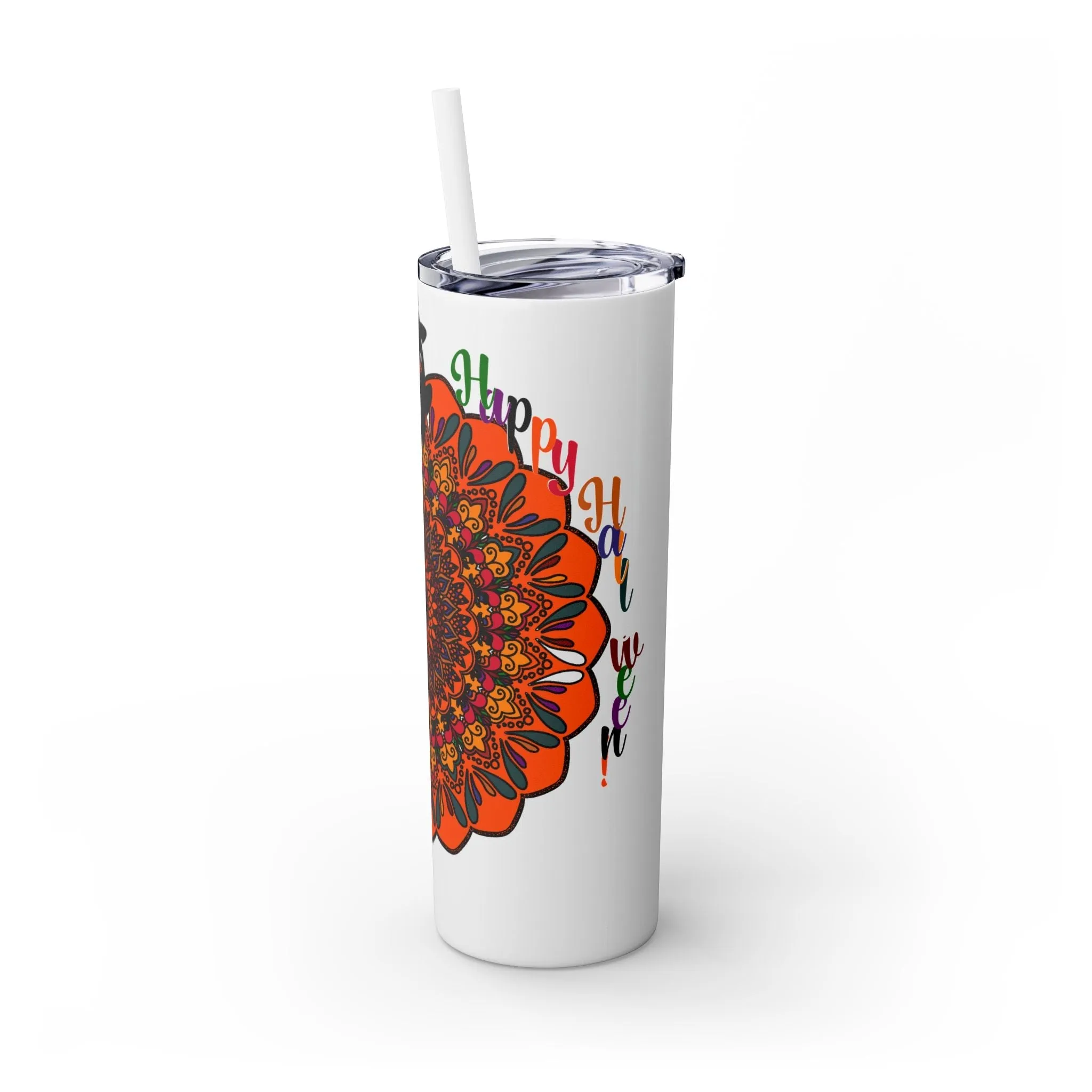 Hand-Drawn Halloween Mandala 20oz Tumbler - Hot/Cold - BPA-Free