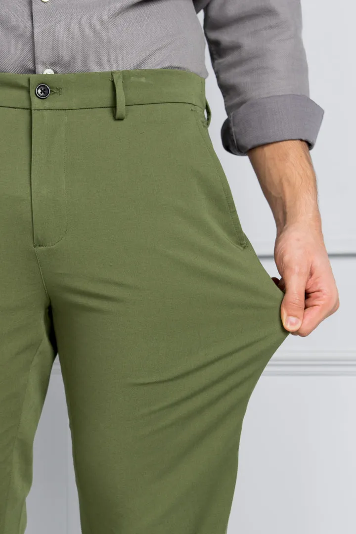 Herb Olive Stretch Chinos