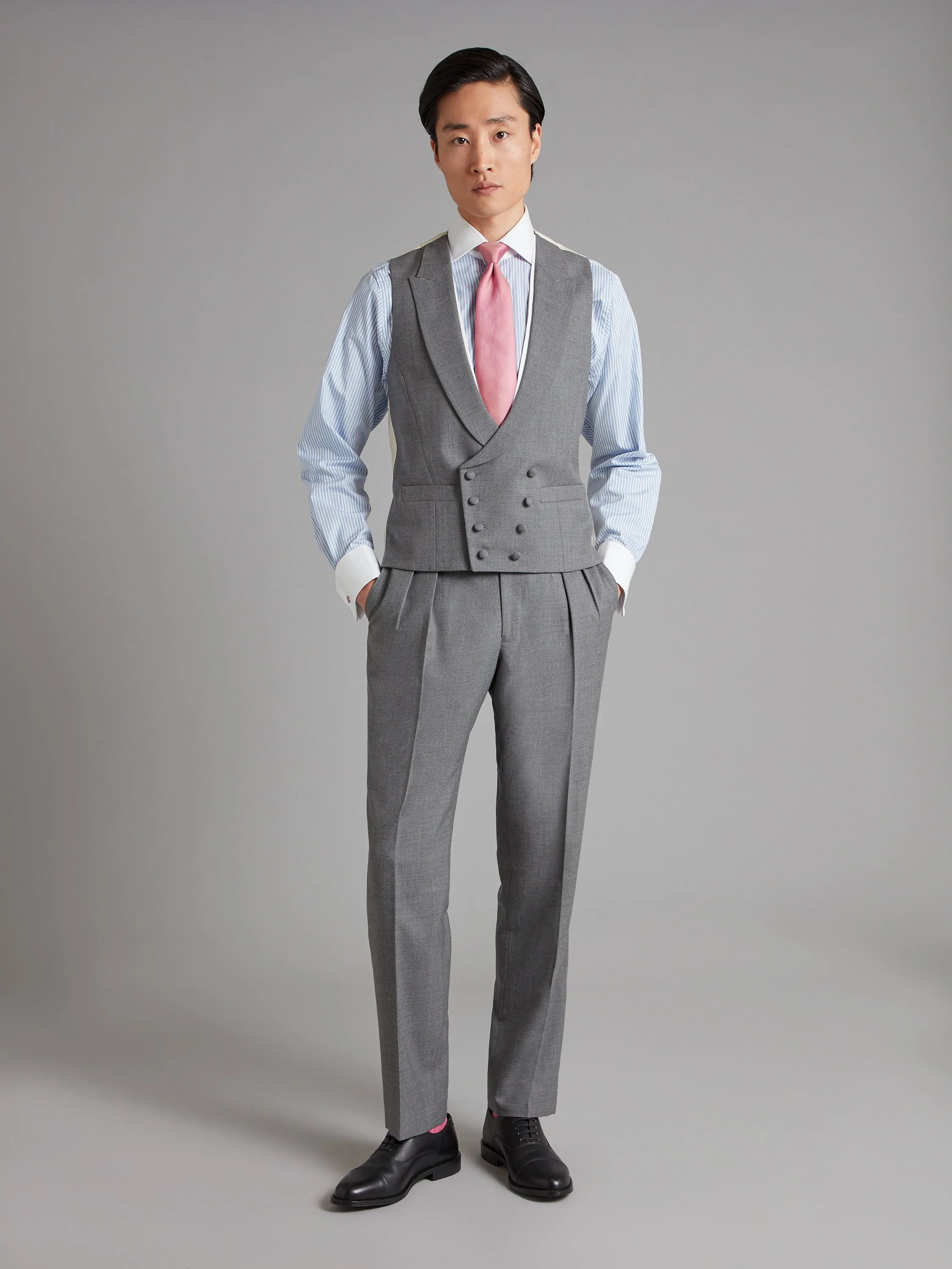 Highgrove Double Breasted Vest - Grey