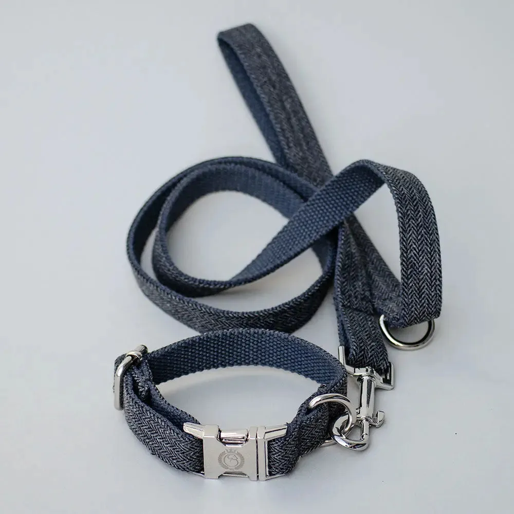 Hundehalsband „Balmoral“ - blau