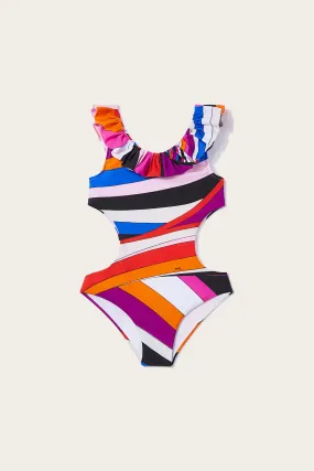 Iride-Print Swimsuit