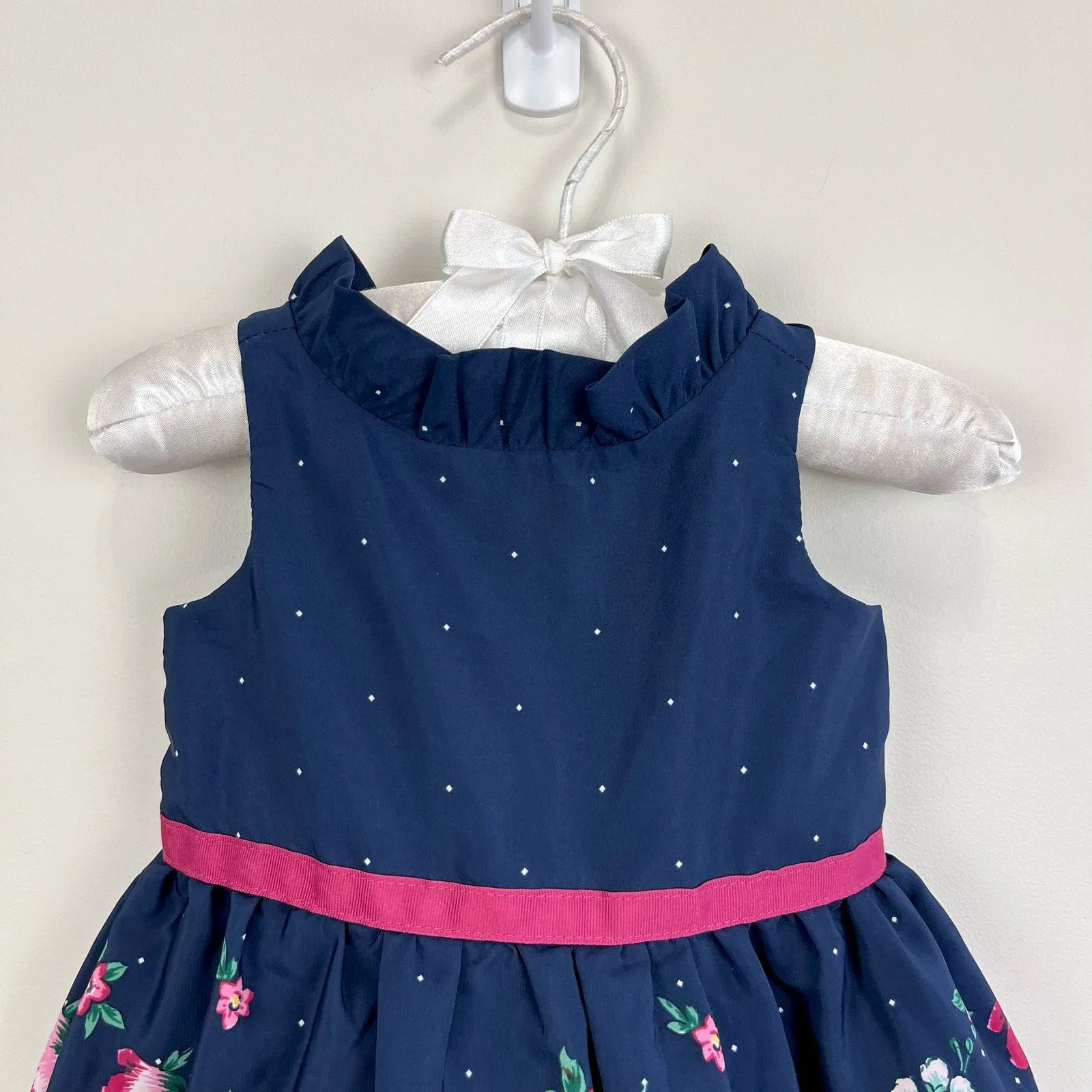 Janie and Jack Floral Border Dress 3-6 Months