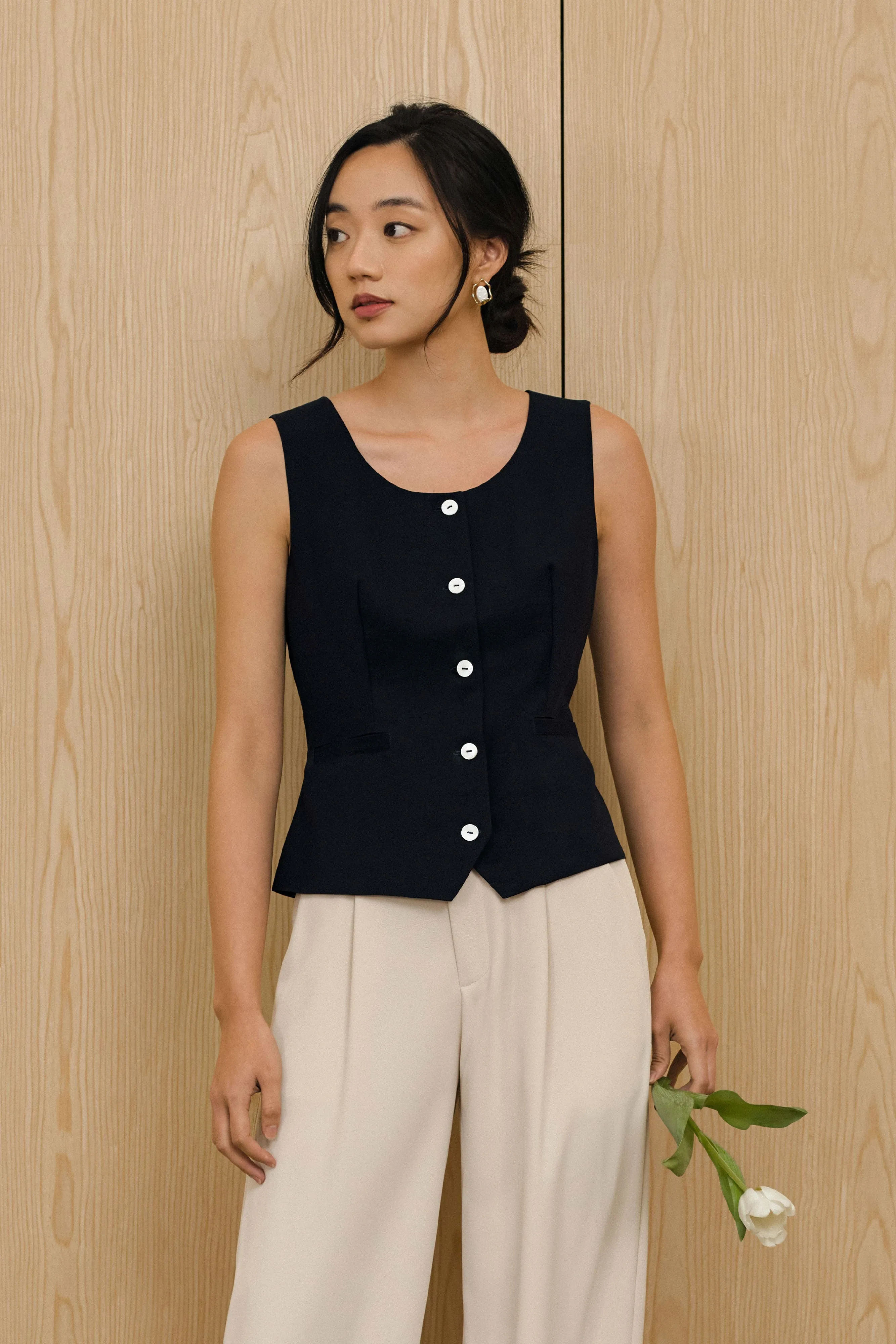 Jesse Button Front Vest