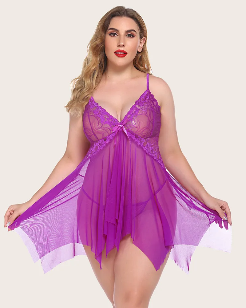 Lace Babydoll Outfits Plus Size Lingeries