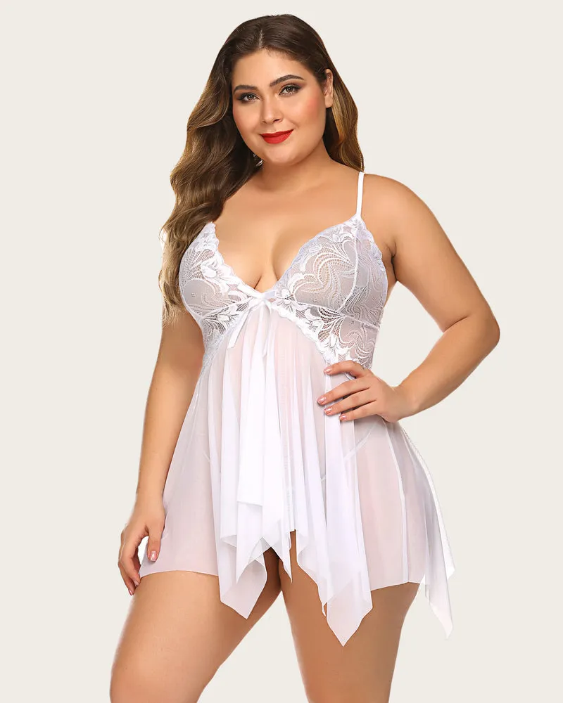 Lace Babydoll Outfits Plus Size Lingeries