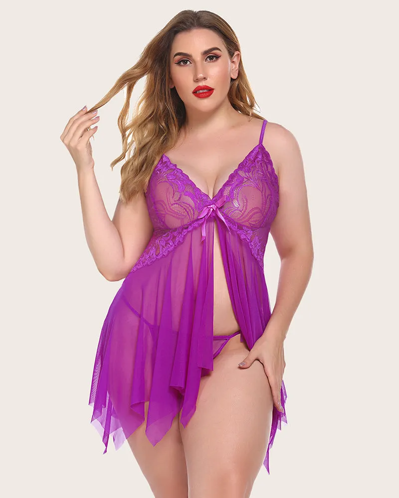 Lace Babydoll Outfits Plus Size Lingeries