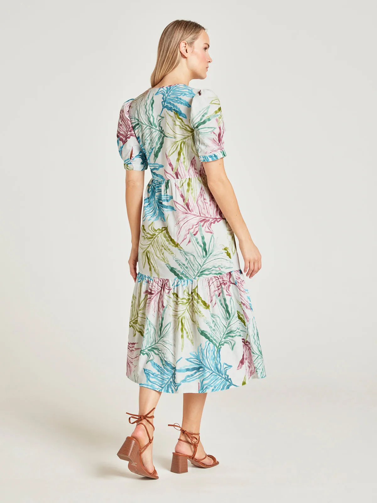 Laurel Hemp Watercolour Wrap Dress - Multi