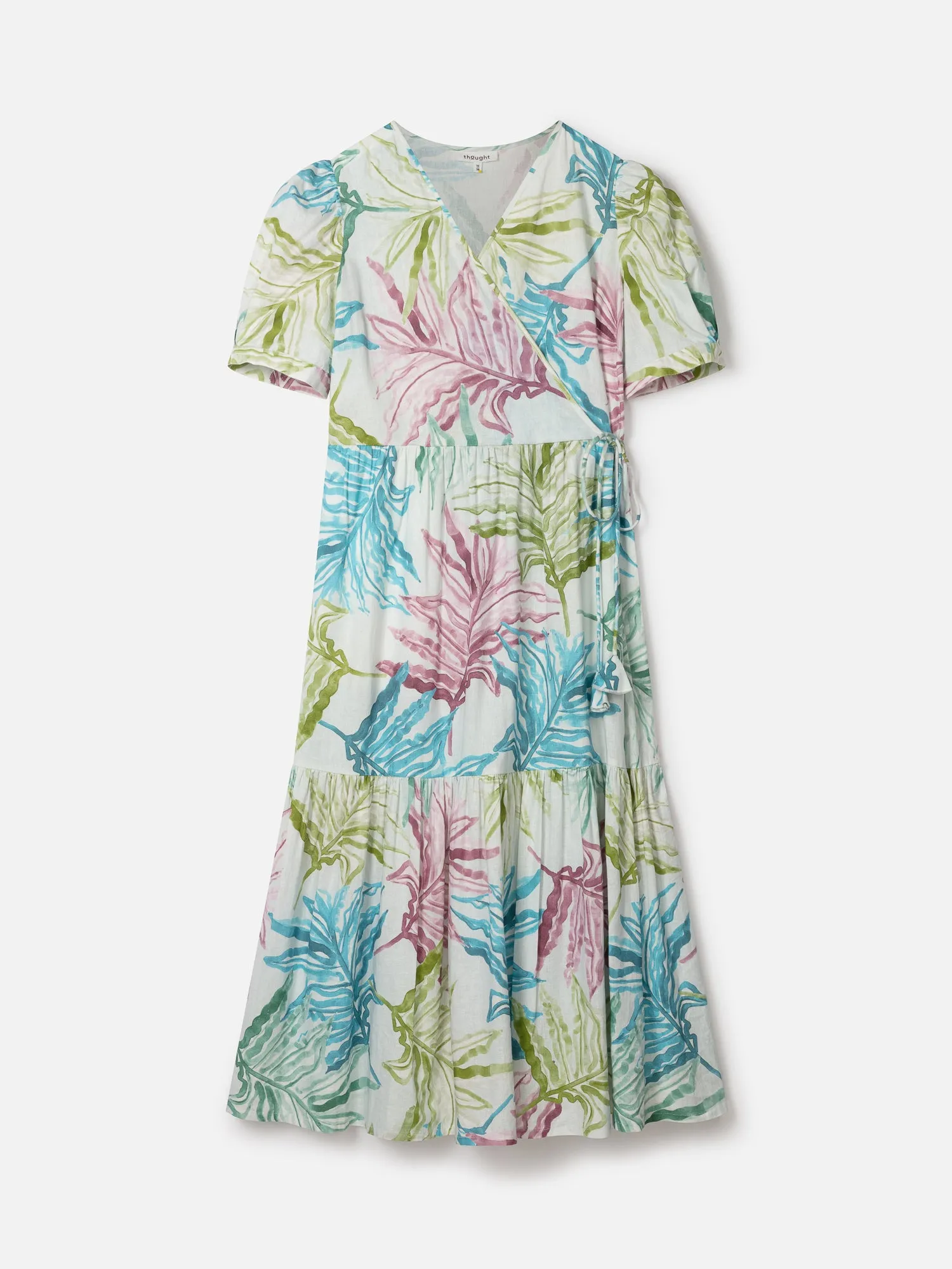 Laurel Hemp Watercolour Wrap Dress - Multi