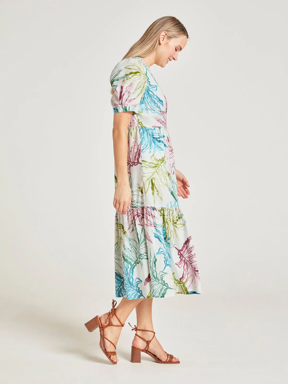 Laurel Hemp Watercolour Wrap Dress - Multi