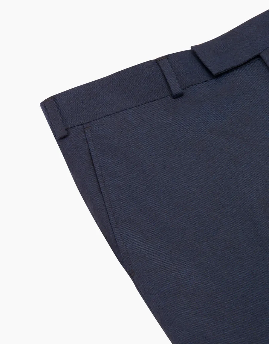 Lotus Blue Contrast Twill Suit Trouser