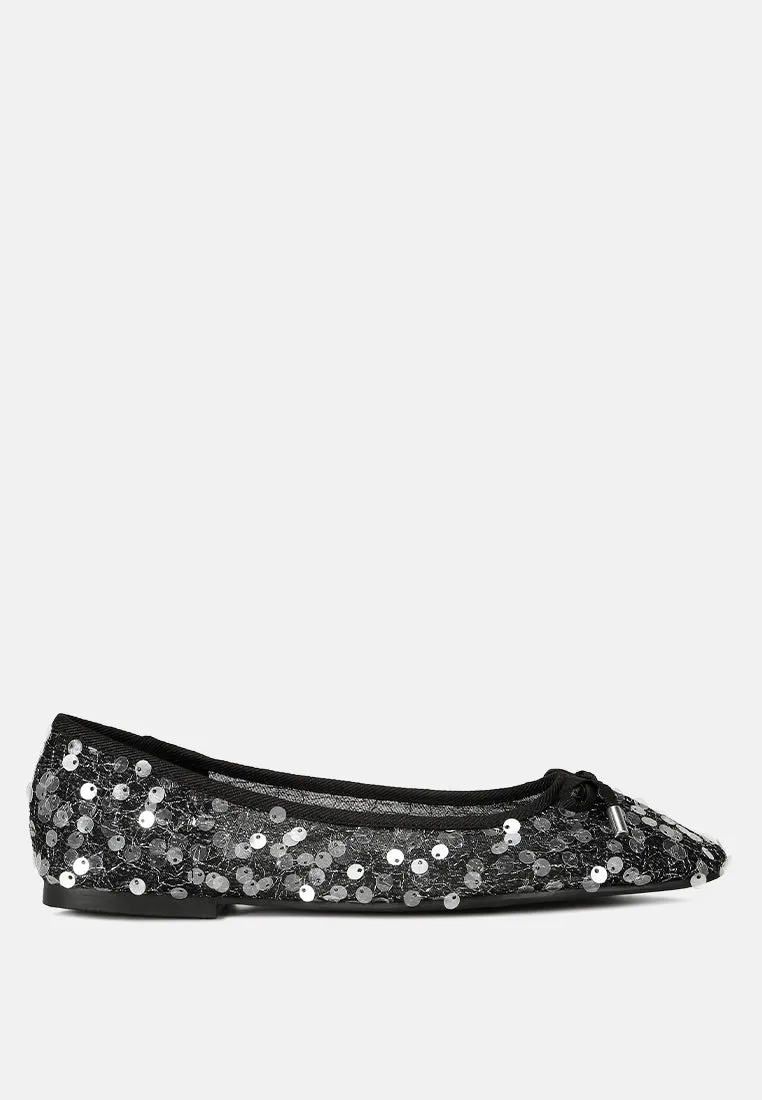 Lysander Sequin Embellished Sheer Ballet Flats