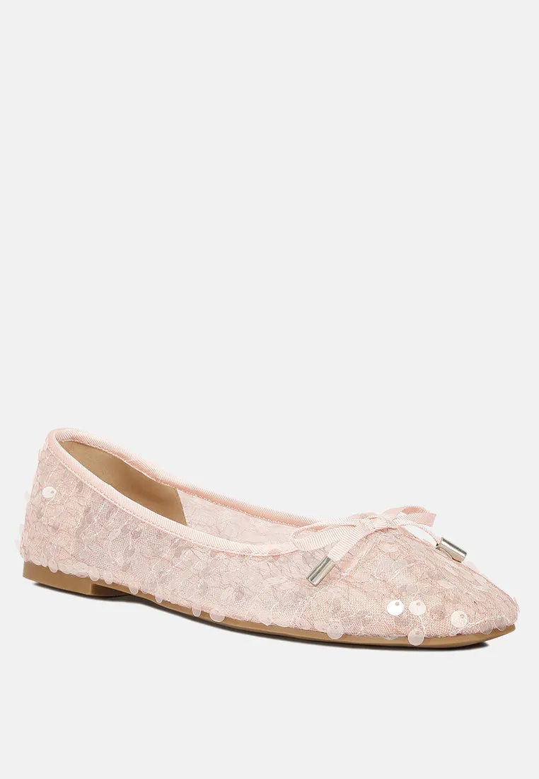 Lysander Sequin Embellished Sheer Ballet Flats