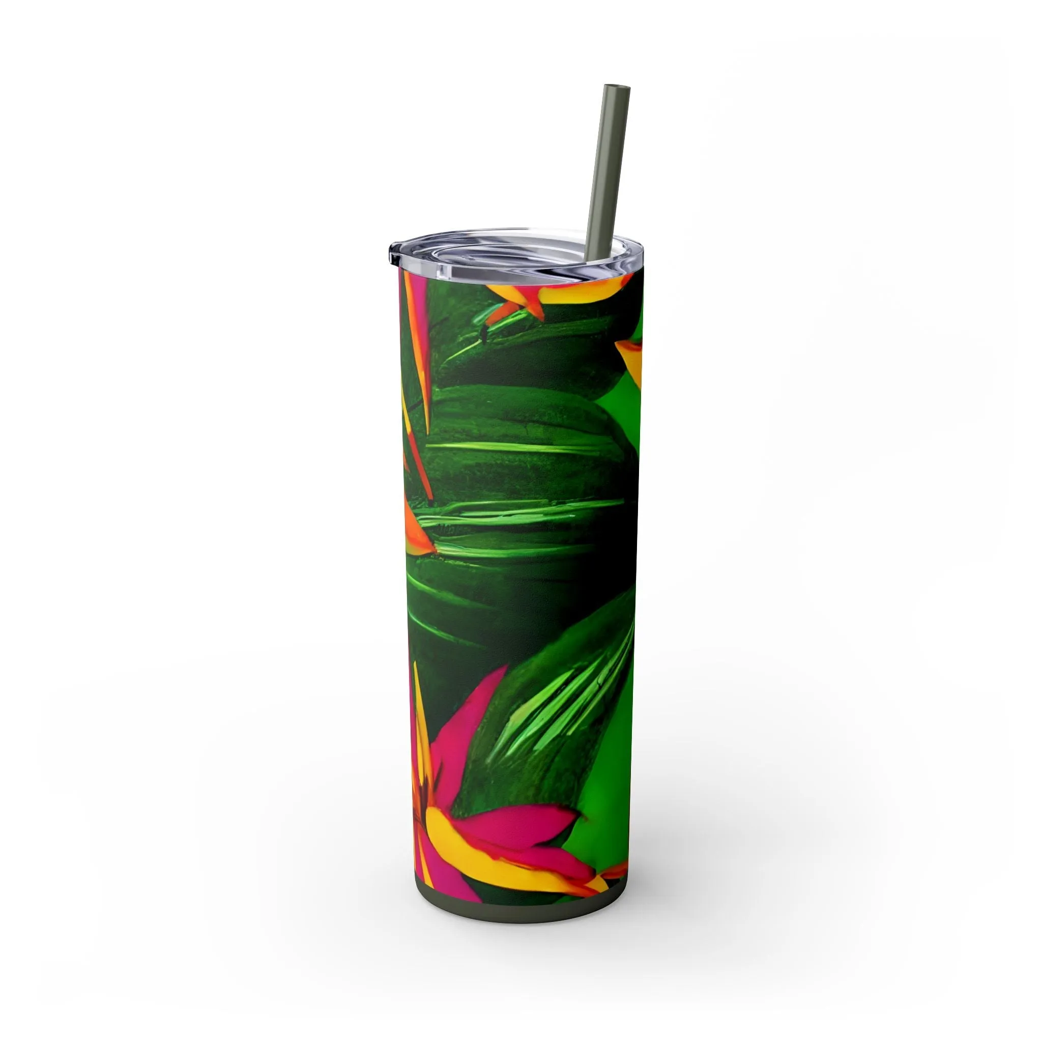 Mandala Art Tropical Skinny Tumbler, 20oz - Keeps Drinks Hot/Cold