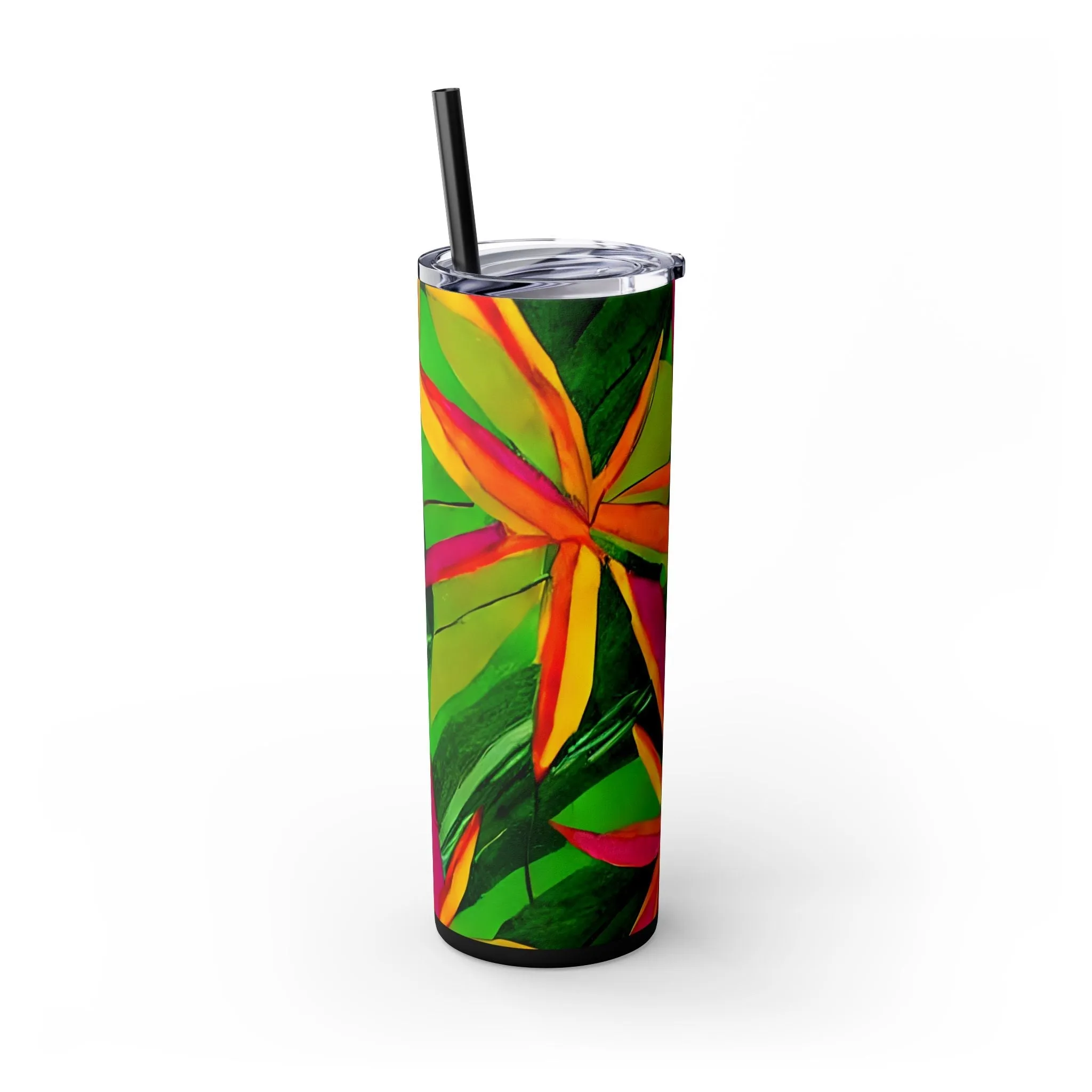 Mandala Art Tropical Skinny Tumbler, 20oz - Keeps Drinks Hot/Cold