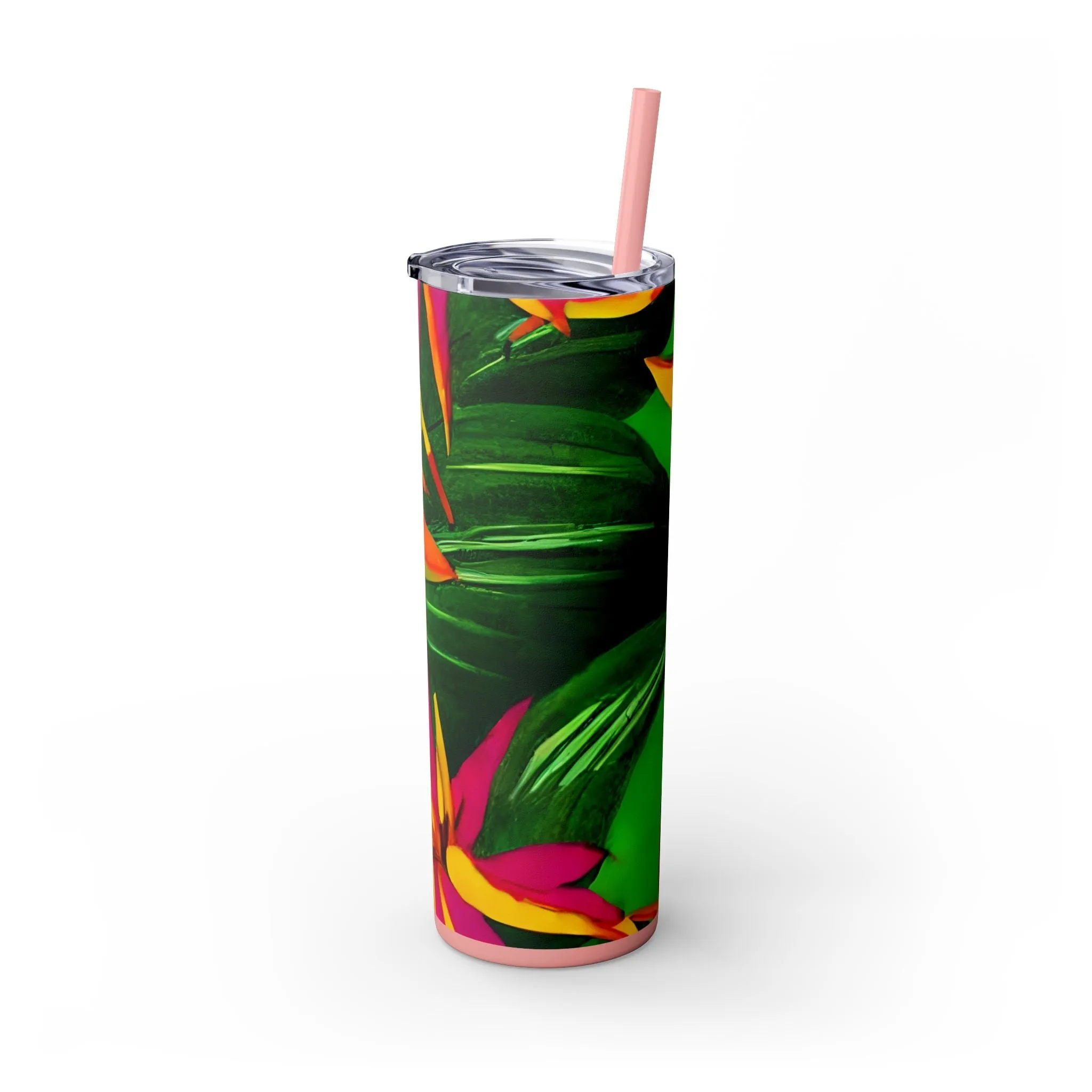 Mandala Art Tropical Skinny Tumbler, 20oz - Keeps Drinks Hot/Cold