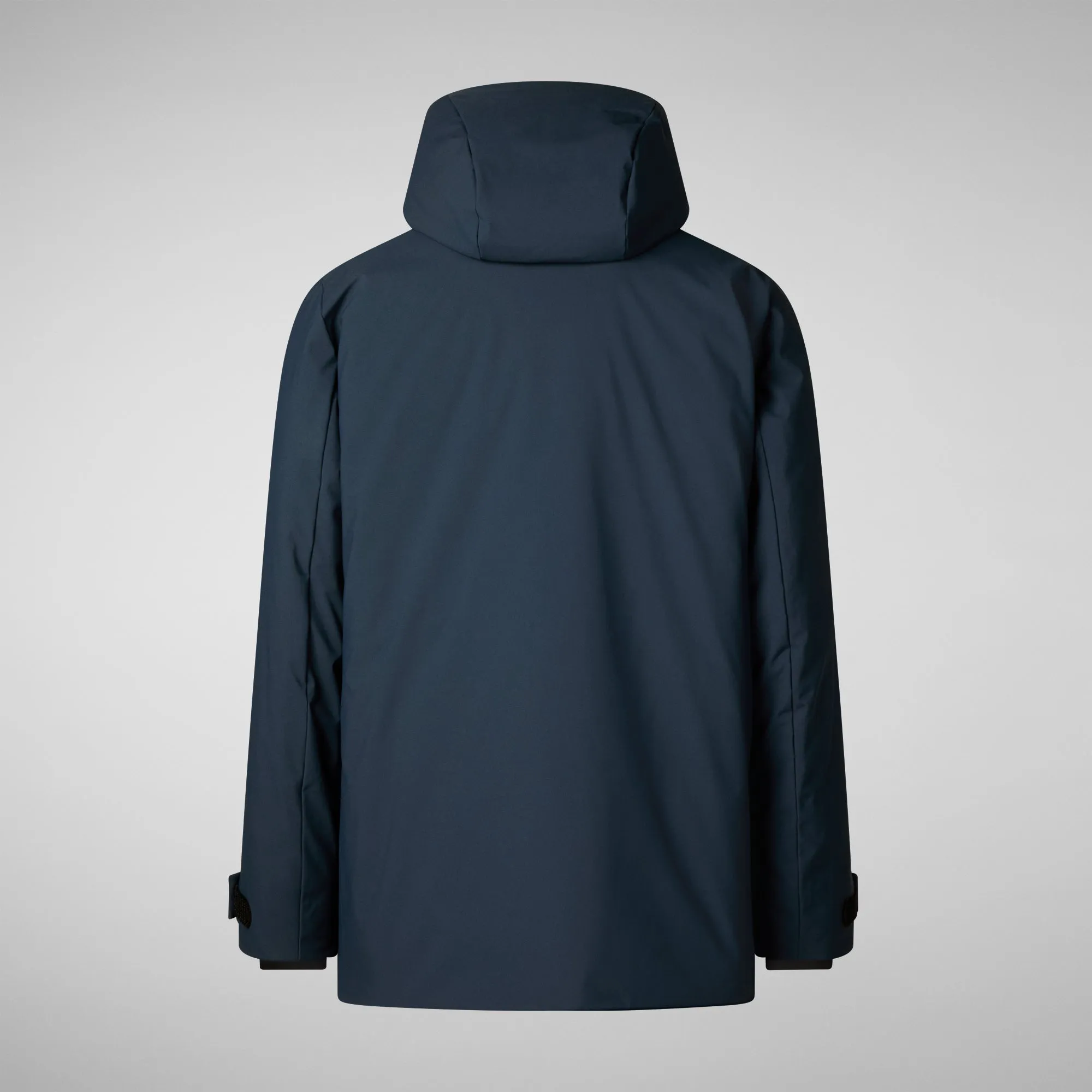 Man's hooded parka Wilder in blue black