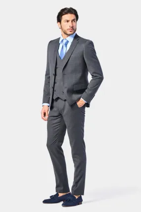 Medium Gray and Lt. Blue 3 Piece Suit