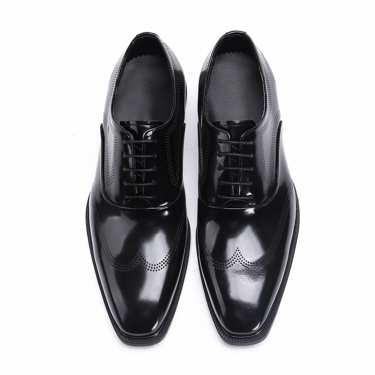 Men's black oxford dress shoes