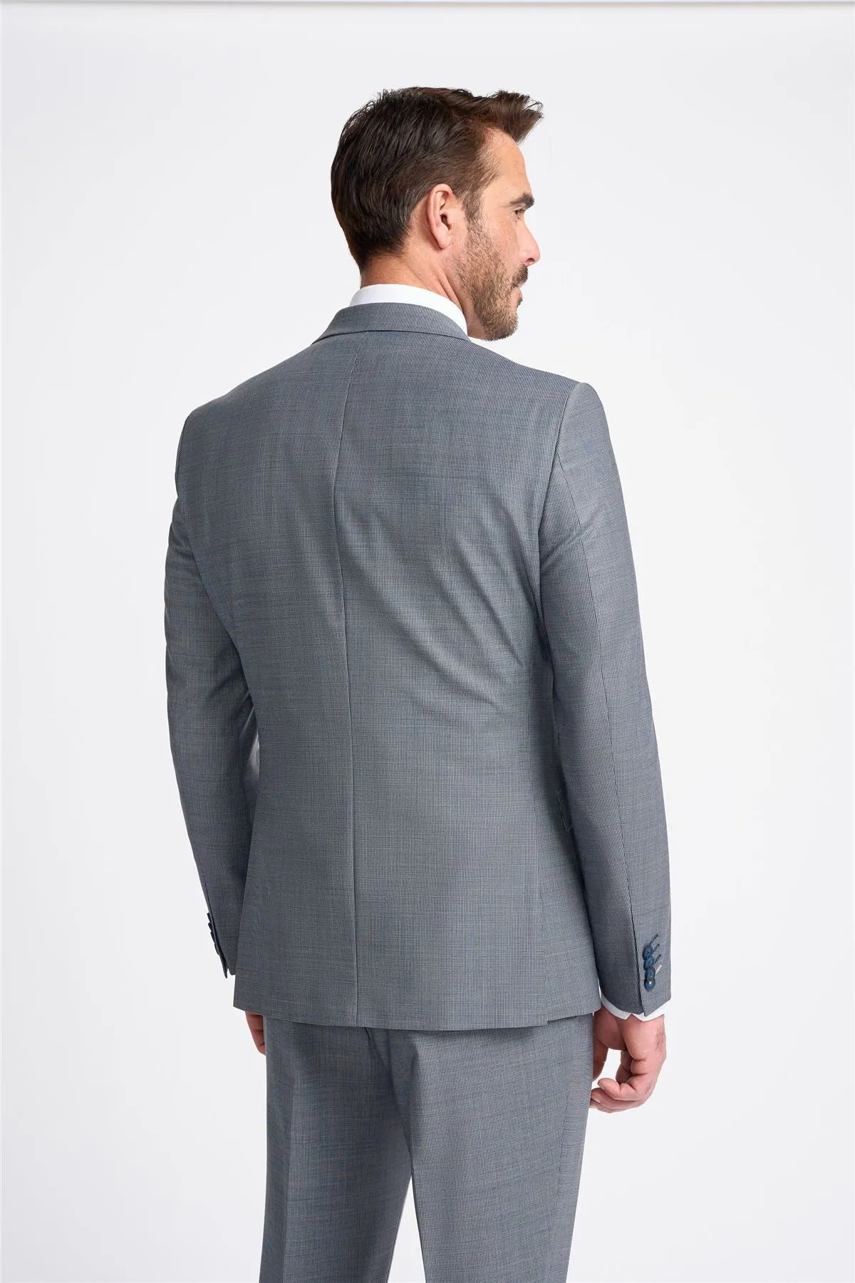 Men's Blazer Grey Tailored Fit Formal Suit Jacket