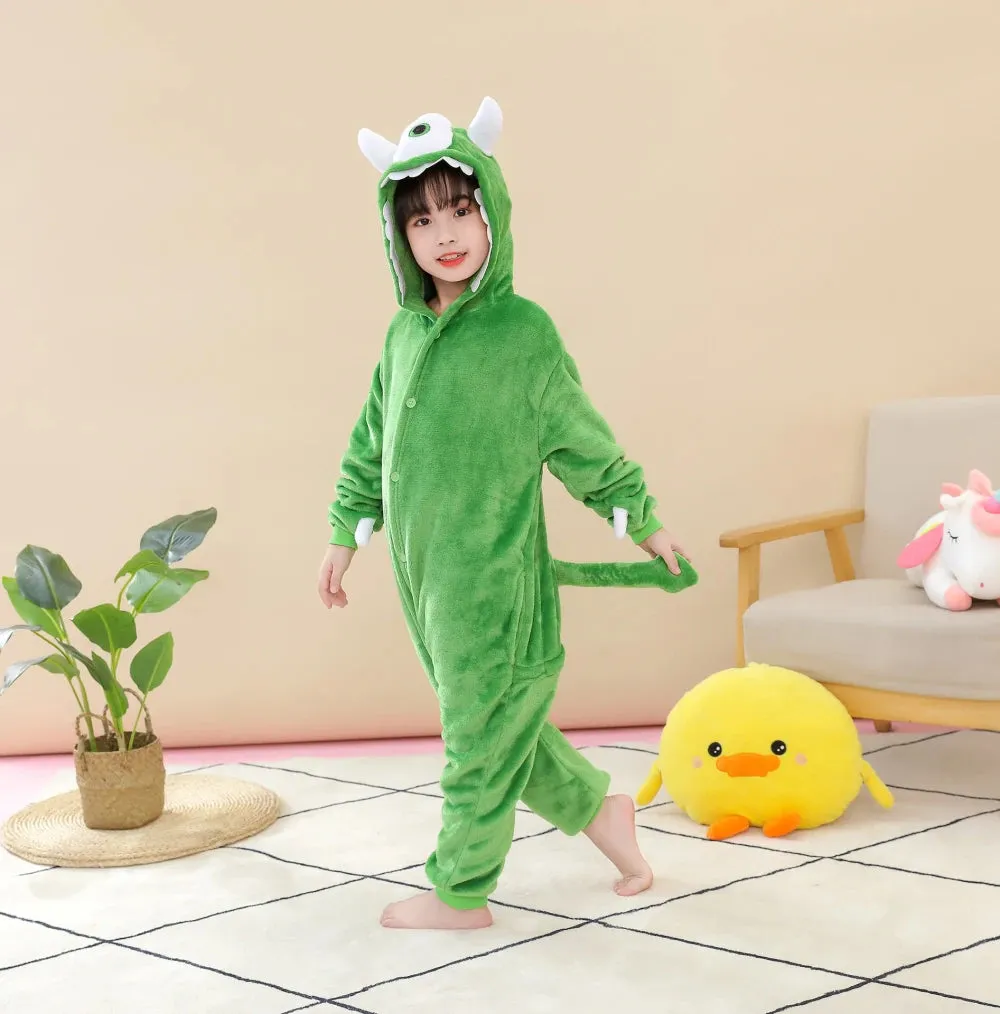 Mike Sullivan Monster Kigurumi Pajamas Kid Costumes