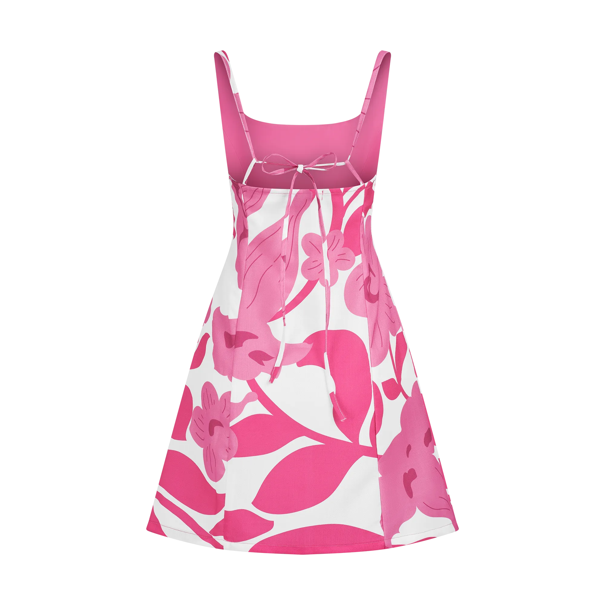 MINI DRESS- WHITE & PINK