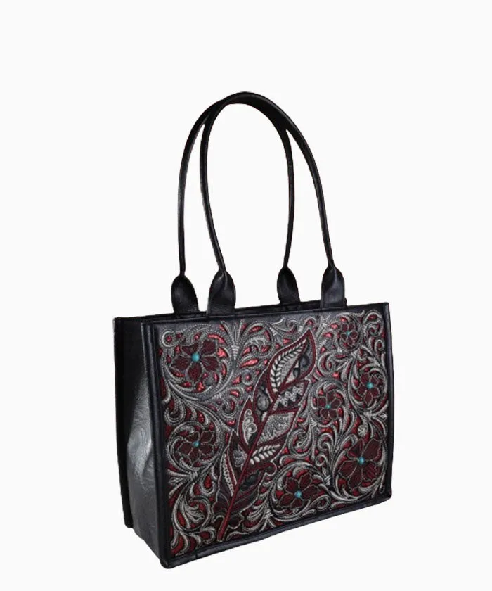 Montana West Embroidered Floral Concealed Carry Tote