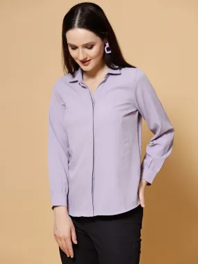 Odour Free Spread Collar Long Sleeves Formal Shirt For Women