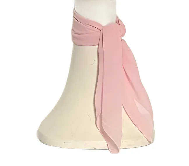 Pink Chiffon Neck Scarf