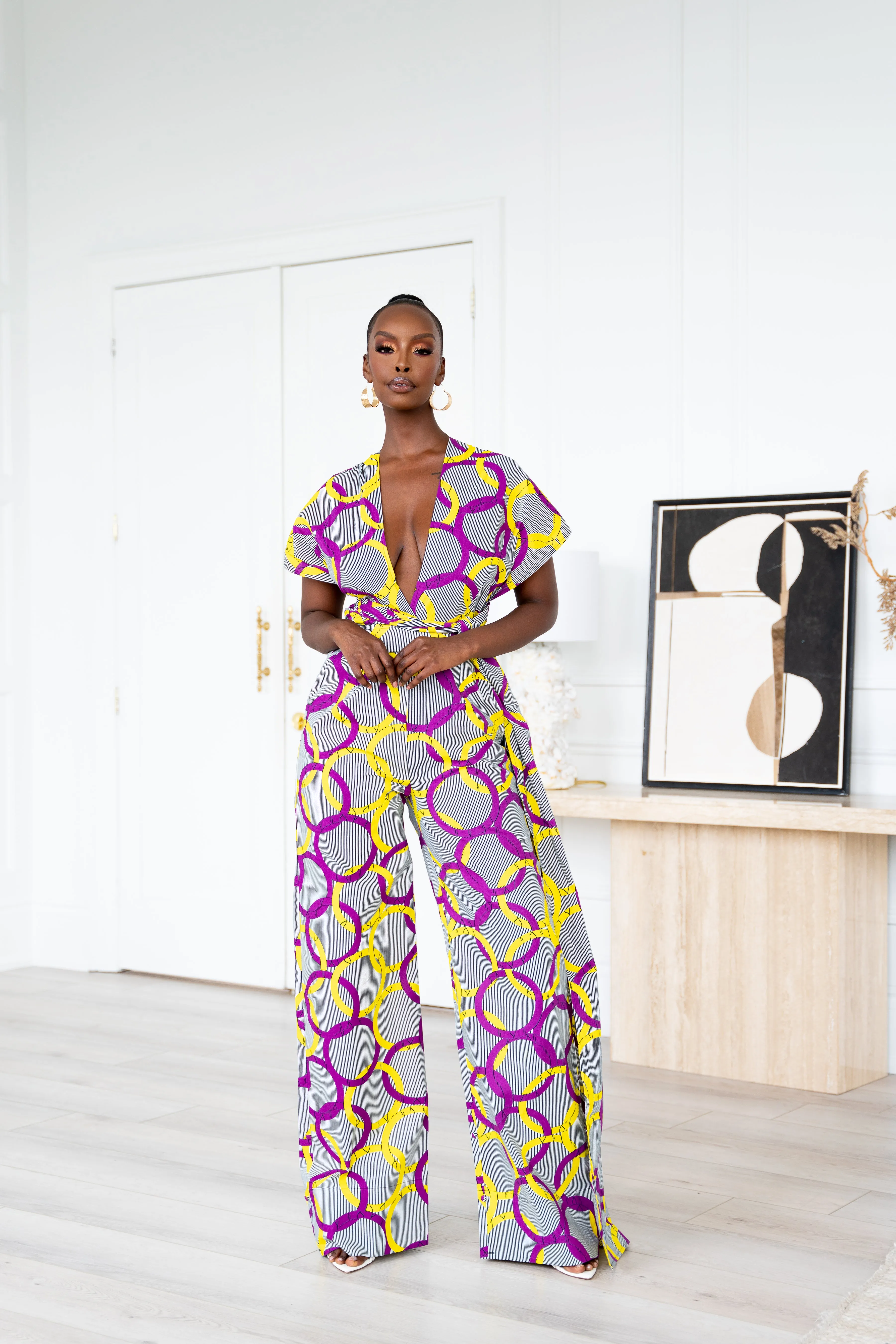 POSI African print infinity jumpsuit (3 LENGTH)